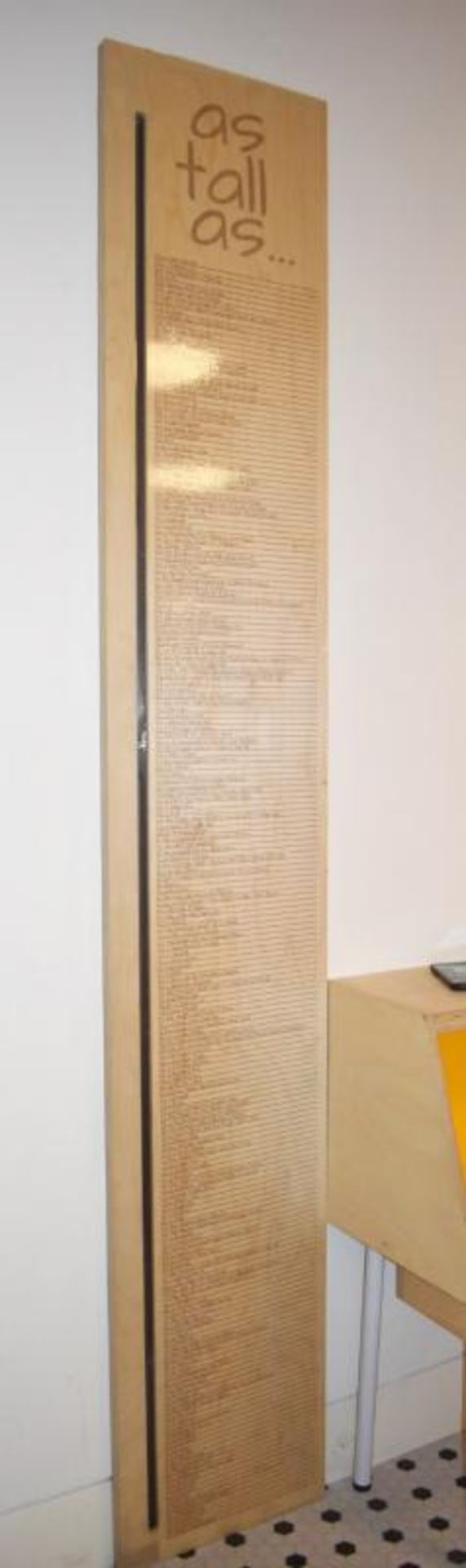 1 x Childrens As Tall As Wooden Height Chart - Approx 6ft Tall - CL489 - Location: Putney, London, - Image 2 of 9