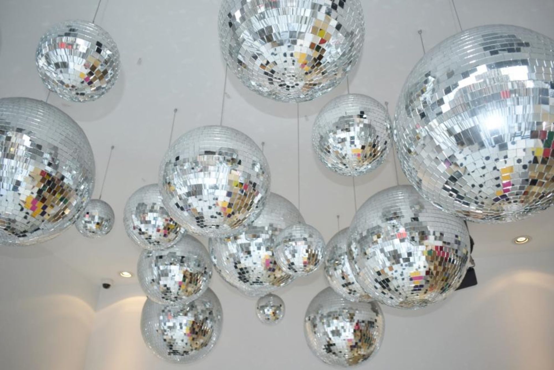 5 x Disco Mirror Glitter Balls - Ceiling Mounted - Will Include Various Sizes From Small to Large -