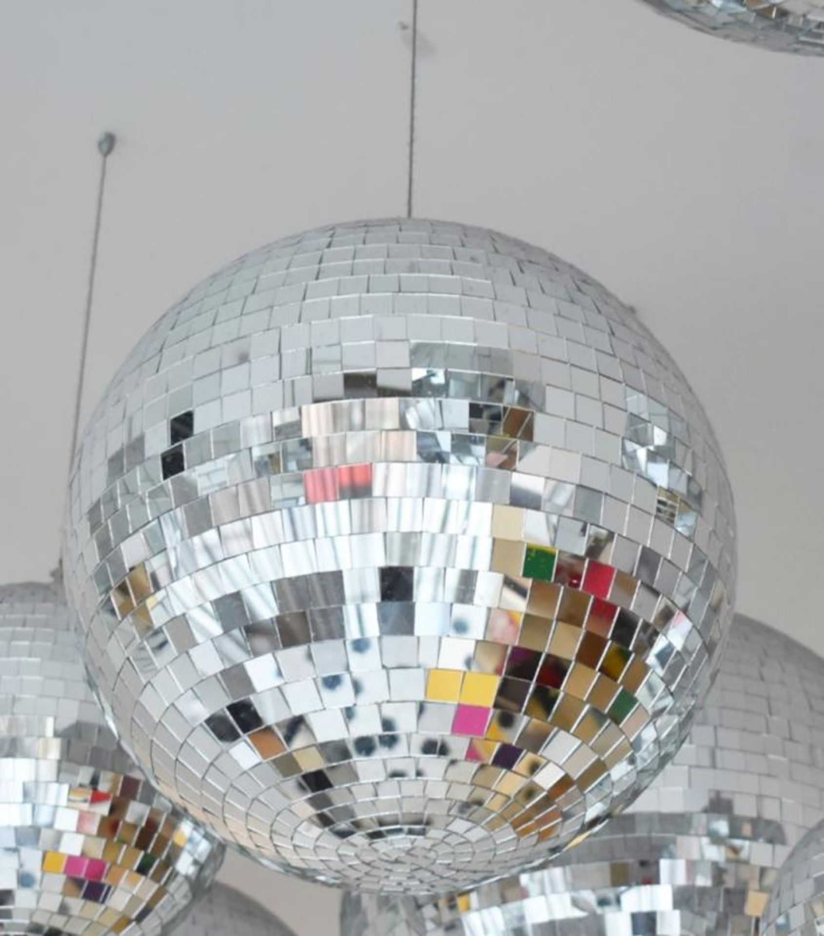 5 x Disco Mirror Glitter Balls - Ceiling Mounted - Will Include Various Sizes From Small to Large - - Image 4 of 4