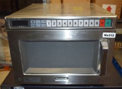 1 x Panasonic NE-1856 1800w Commercial Microwave Oven With Stainless Steel Finish - CL999 - Ref