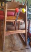 A Pair Of Wooden Commercial High Chairs - Recently Taken From A Contemporary Caribbean Restaurant &