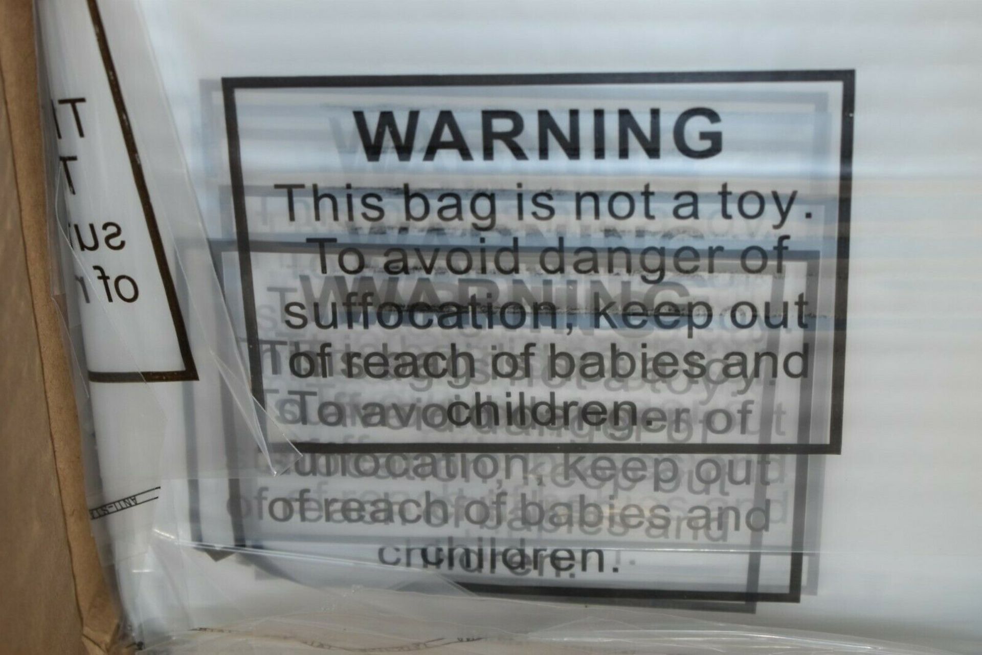 1,000 x Clear Self Seal Polythene Bags With Child Warning Notice - Size 450x750mm - 50 Micron Low - Image 3 of 3