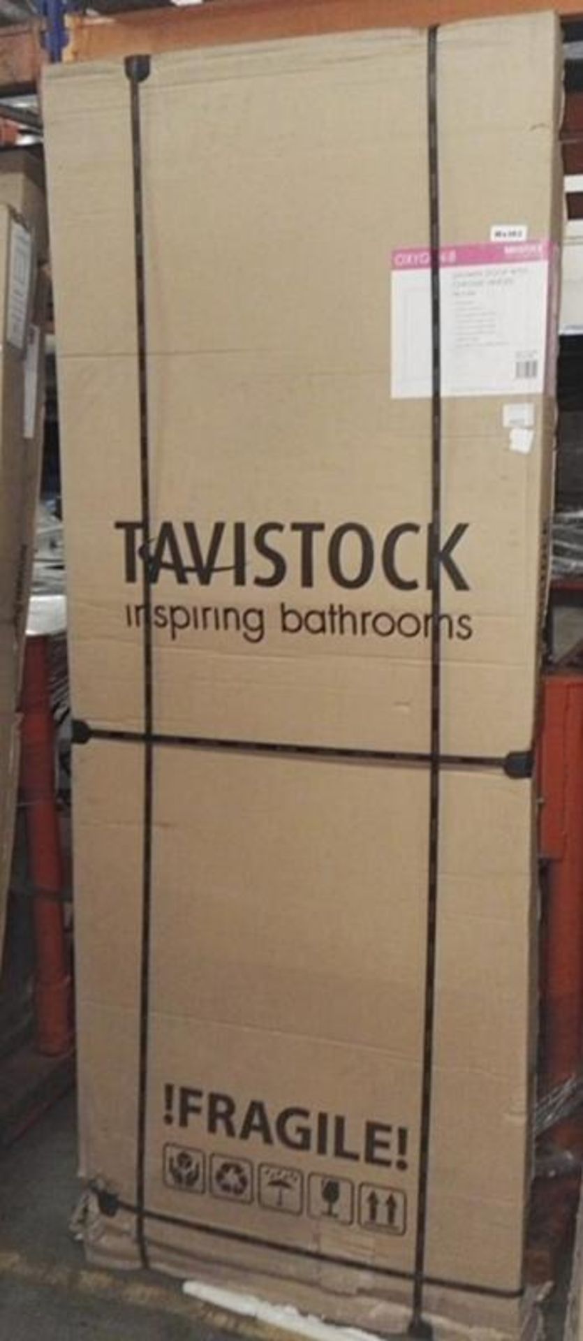 1 x Tavistock 'OXYGEN 8' Shower Door With Chrome Hidges - Dimensions: 760 x 1950mm - Ref: ma363 - Un