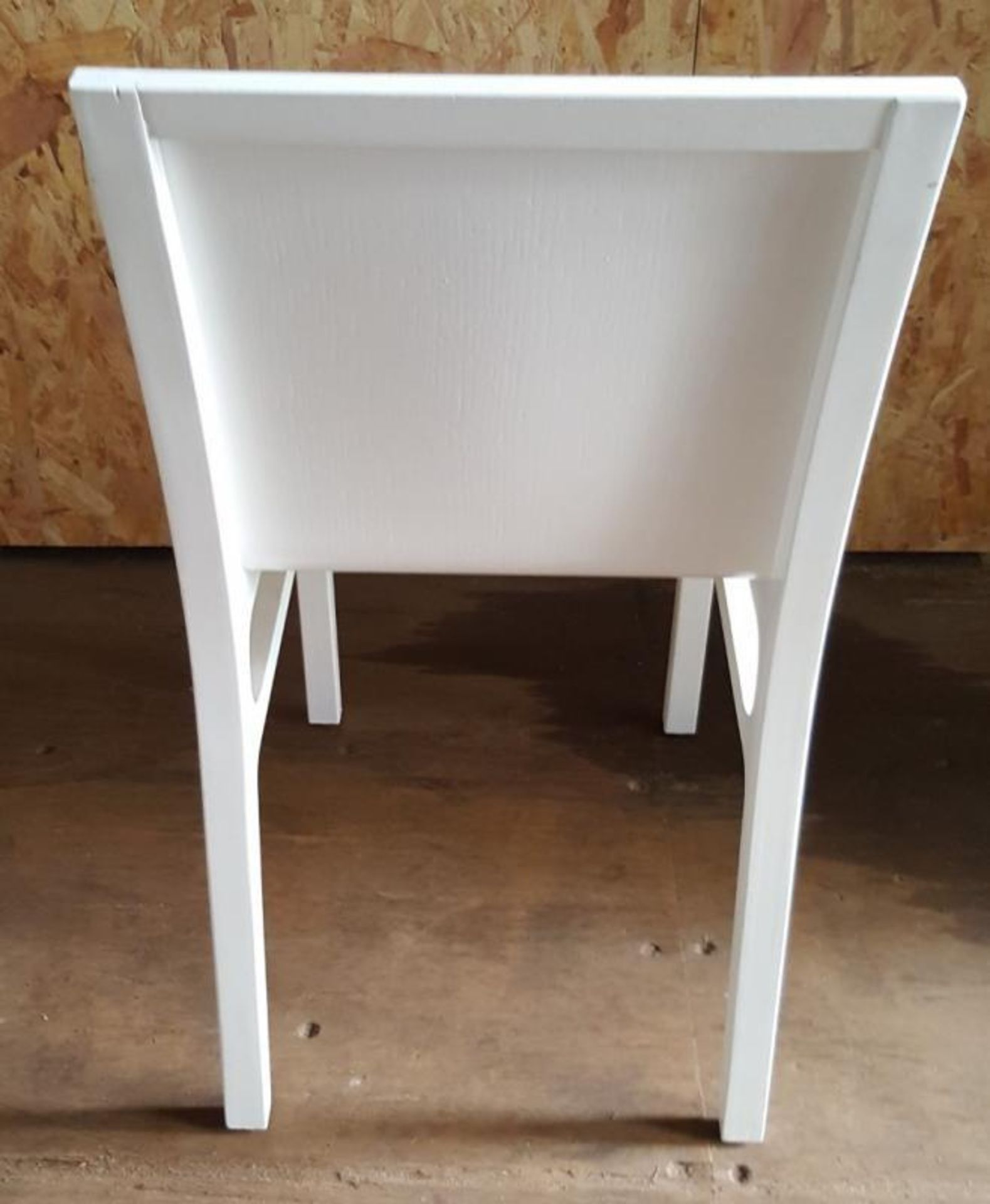 4 x Wooden Dining Chairs Set With A Bright White Finish - Dimensions: Used, In Good Condition - Ref - Bild 6 aus 6