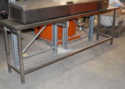 1 x Stainless Steel Prep Table - H84 x W236 x D50 cms - CL282 - Ref LF299 - Location: Altrincham