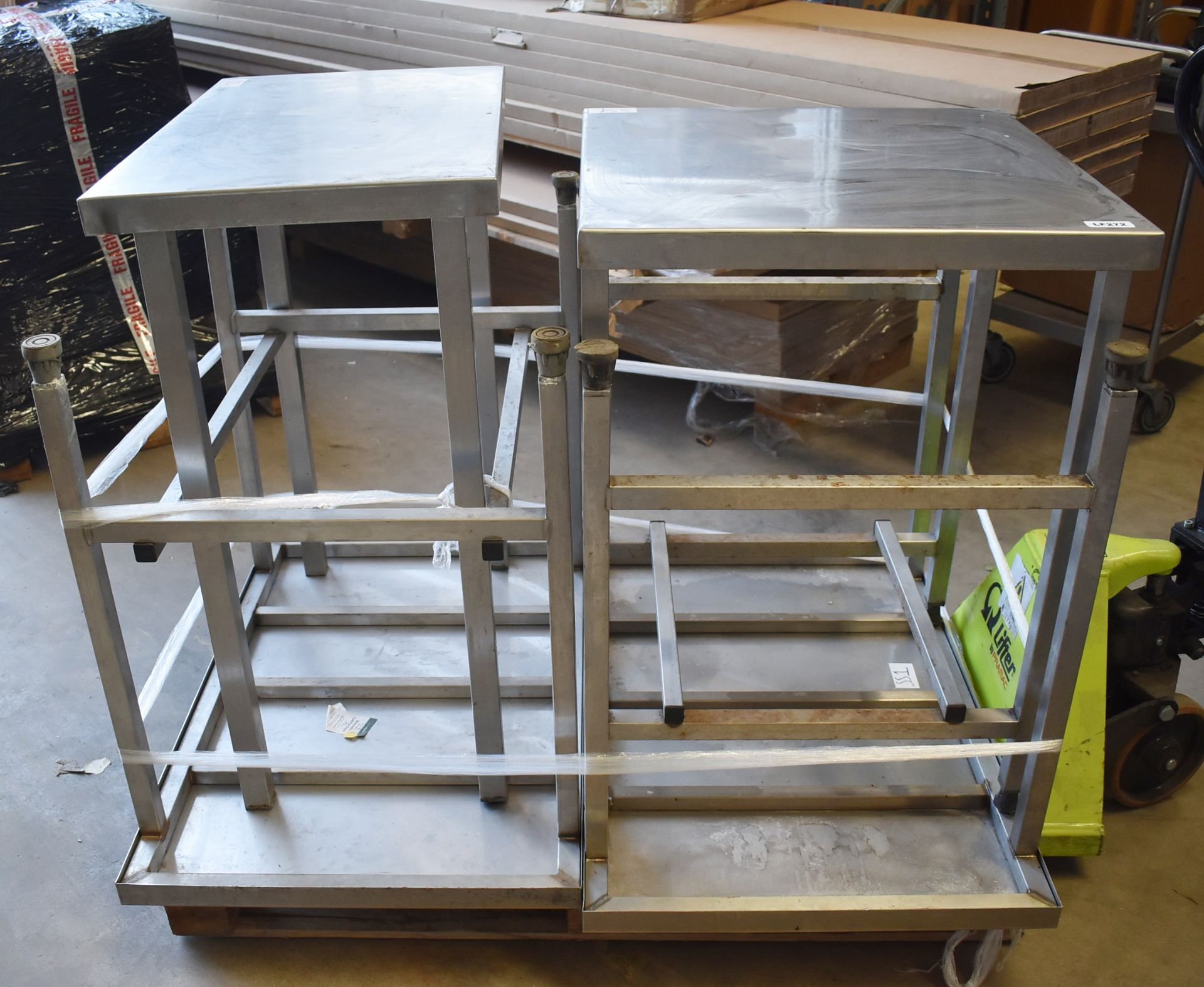 4 x Stainless Steel prep Tables - Sizes Include 46x76cm, 61x61cm and 96x36cm - CL282 - Ref LF272 A4D