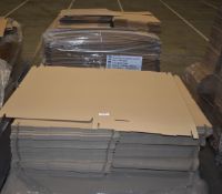 Approx 400 x Corrugated Cardboard Boxes - Supplied Over 2 Pallets With Various Sizes Boxes