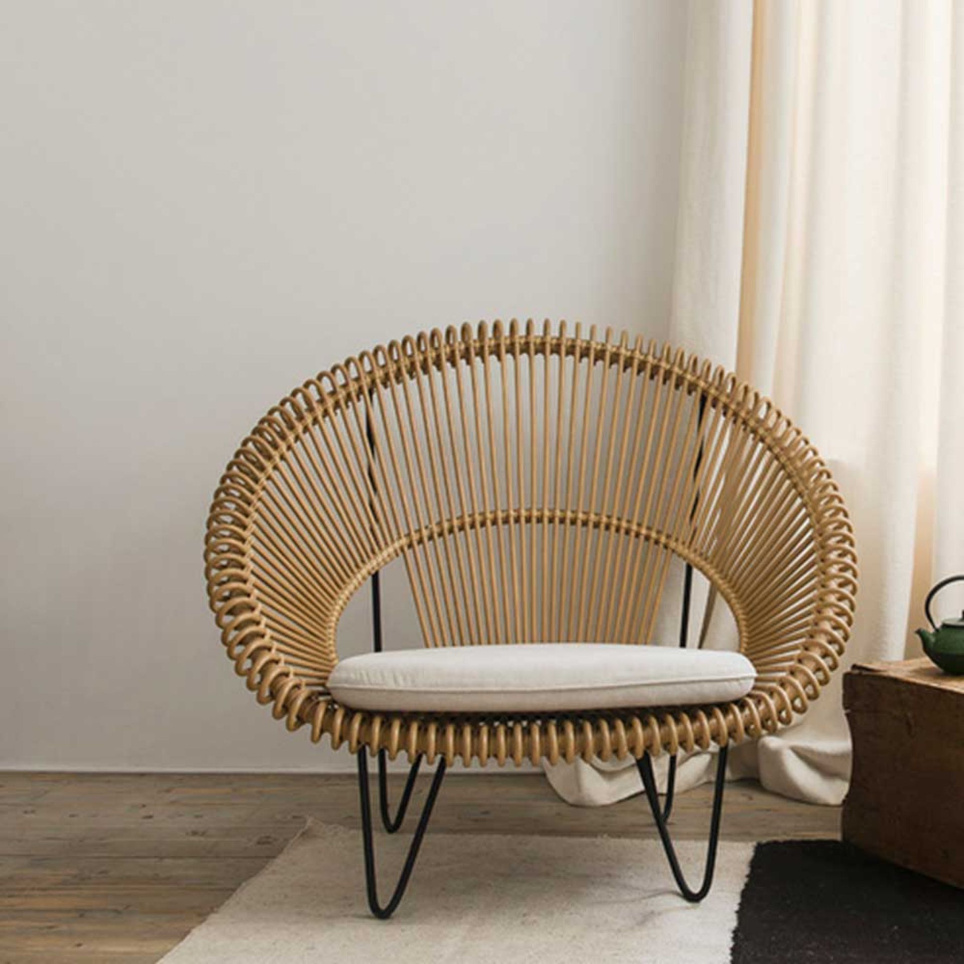 1 x Cruz Cocoon Natural Rattan Tub Chair By Vincent Shepherd - RRP £490! - Image 3 of 4