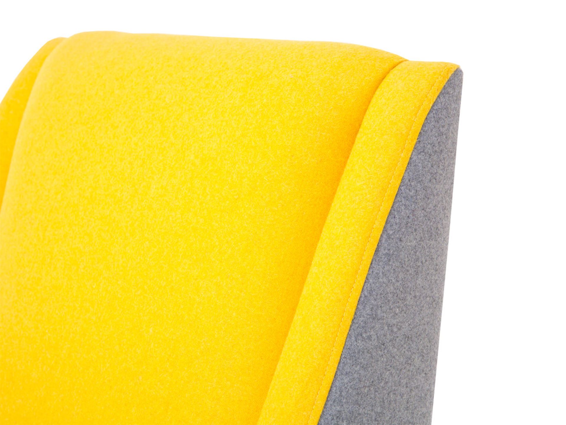 1 x Lauran Wolf & Sunshine Armchair - Two Tone Wool Fabric in Yellow and Grey - RRP £779! - Image 4 of 7