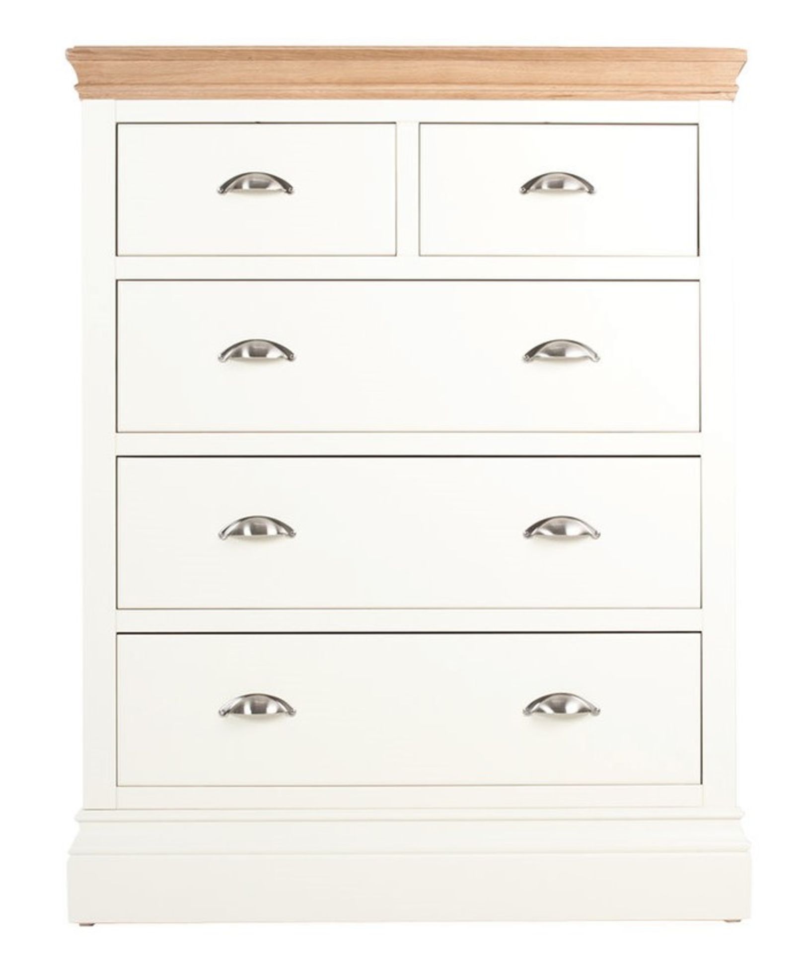 1 x Clement 3+2 Chest of Bedroom Drawers By Brewers Home - Solid Wood Painted Furniture Finished - Image 5 of 6