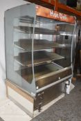 1 x BBQ King BKI MHC4 Hot Multi-tier Display Case/Heated Merchandiser Display Unit With Rear