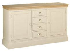 1 x Clement 4 Drawer Sideboard Cabinet By Brewers Home - Solid Wood Painted Furniture Finished in