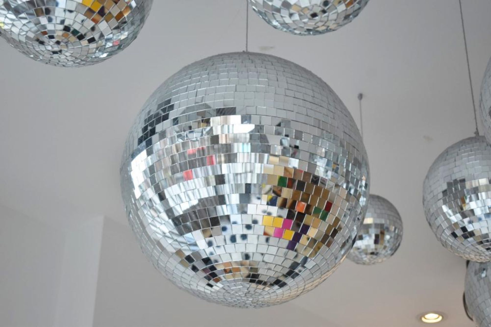 5 x Disco Mirror Glitter Balls - Ceiling Mounted - Will Include Various Sizes From Small to Large - - Image 3 of 4