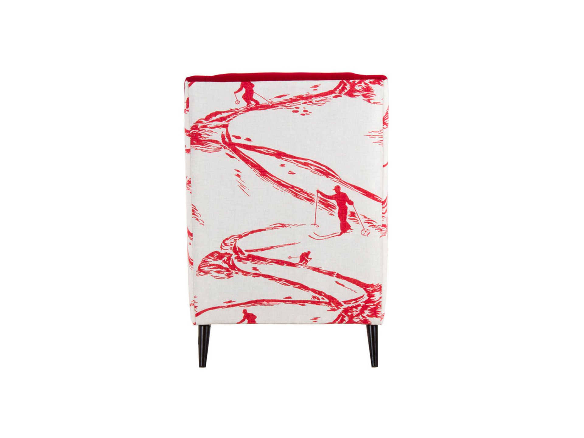 1 x Lauran Armchair Upholstered in Aviemore Skiing Fabric in Red and White - RRP £779! - Image 6 of 7