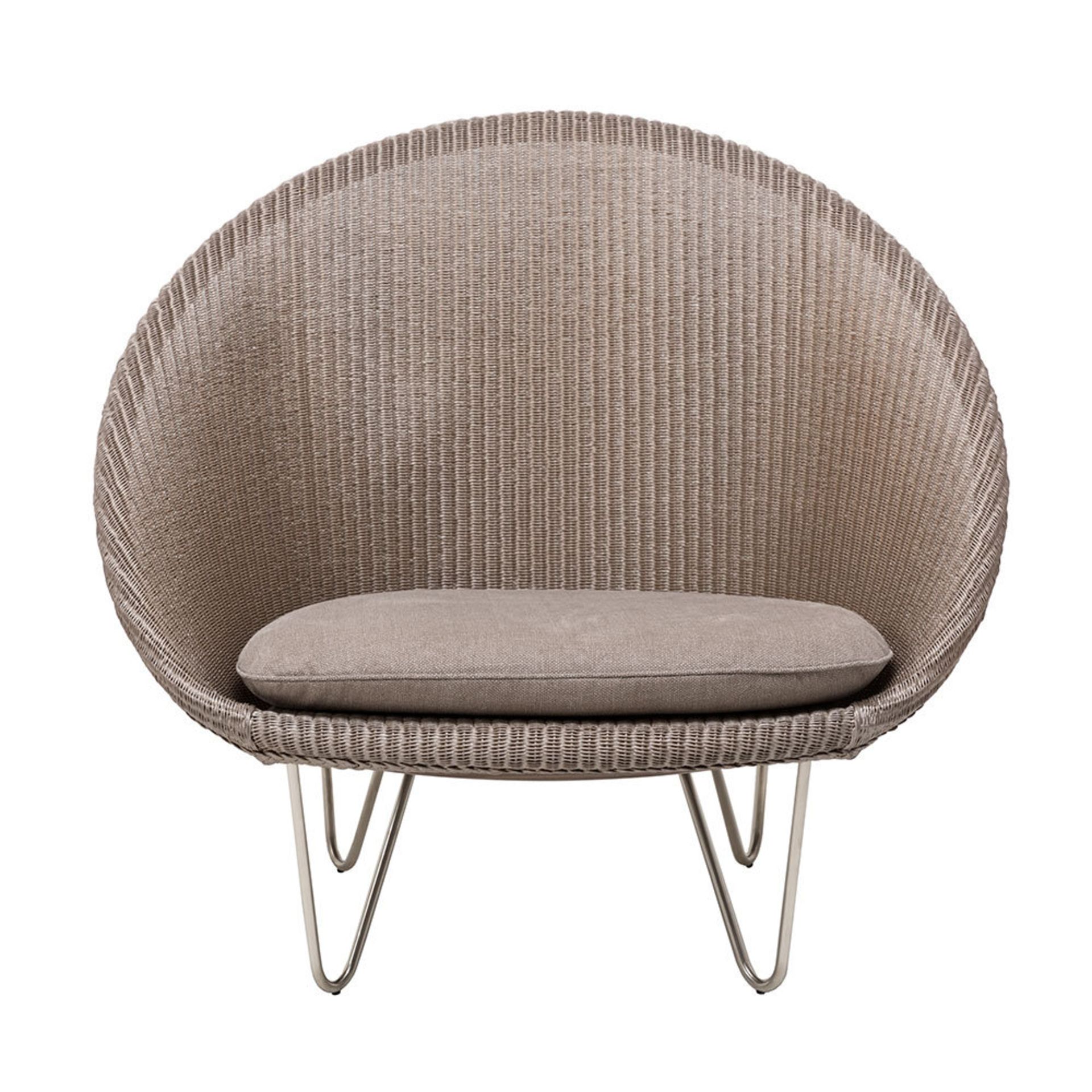 1 x Joe Cocoon Tub Chair by Vincent Shepherd - Nacre Lloyd Loom With Geneva Seat Cushion - RRP £668! - Image 2 of 5