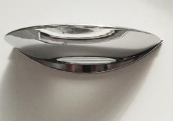 1 x Chrome Halogen Sleek Wall Uplighter Light Fitting - Ex-Display Item, Mounted On Backboard - CL2