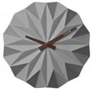 1 x Karlsson Origami Wall Clock - Ceramic Wall Clock in Grey With 27 cms Diameter - Brand New and