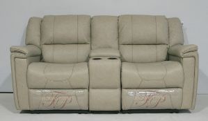 1 x Thomas Payne Reclining Wallhugger Theater Seating Love Seat Couch With Center Console and