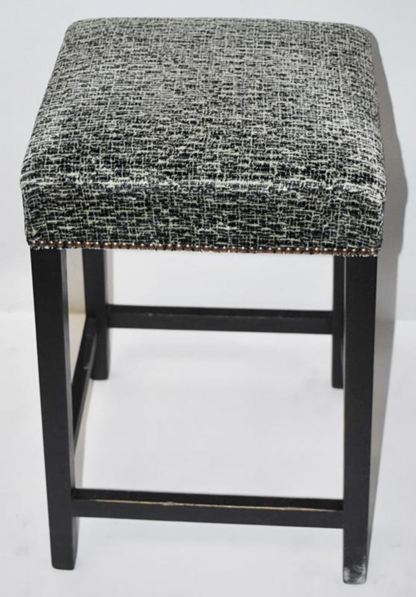 1 x Contemporary Bar Stool Upholstered In A Chic Designer Chenille Fabric - Recently Removed From A - Bild 5 aus 6