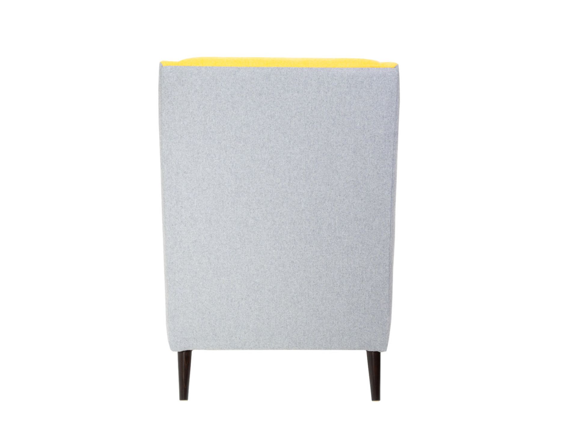 1 x Lauran Wolf & Sunshine Armchair - Two Tone Wool Fabric in Yellow and Grey - RRP £779! - Image 6 of 7