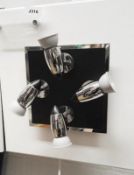 1 x Ex Display Comet 4 Light Ceiling Spotlight Polished Chrome Black - CL323 - Ref: J316 - Location: