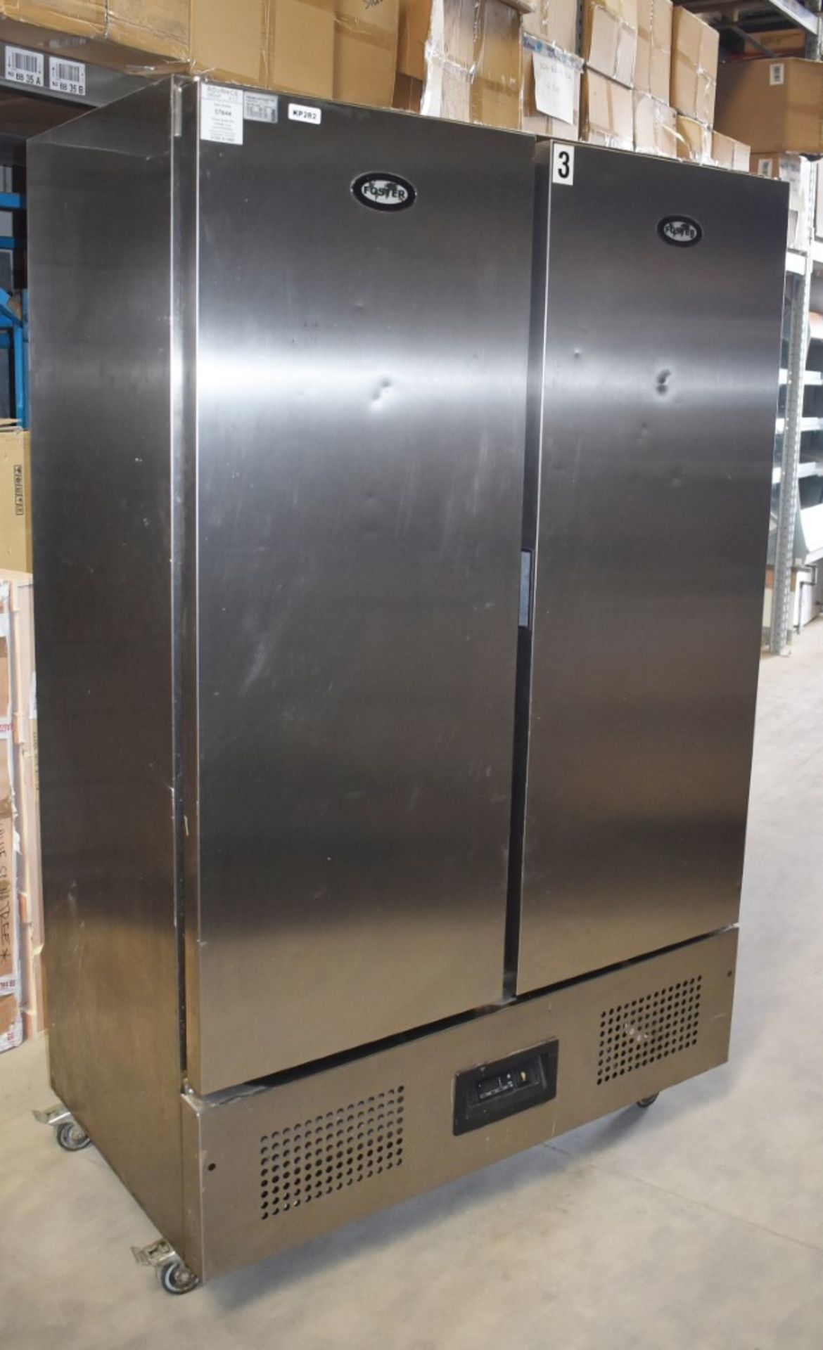 1 x Foster 800 Litre Double Door Meat Fridge With Stainless Steel Finish - Model FSL800M - H188 x - Image 6 of 8