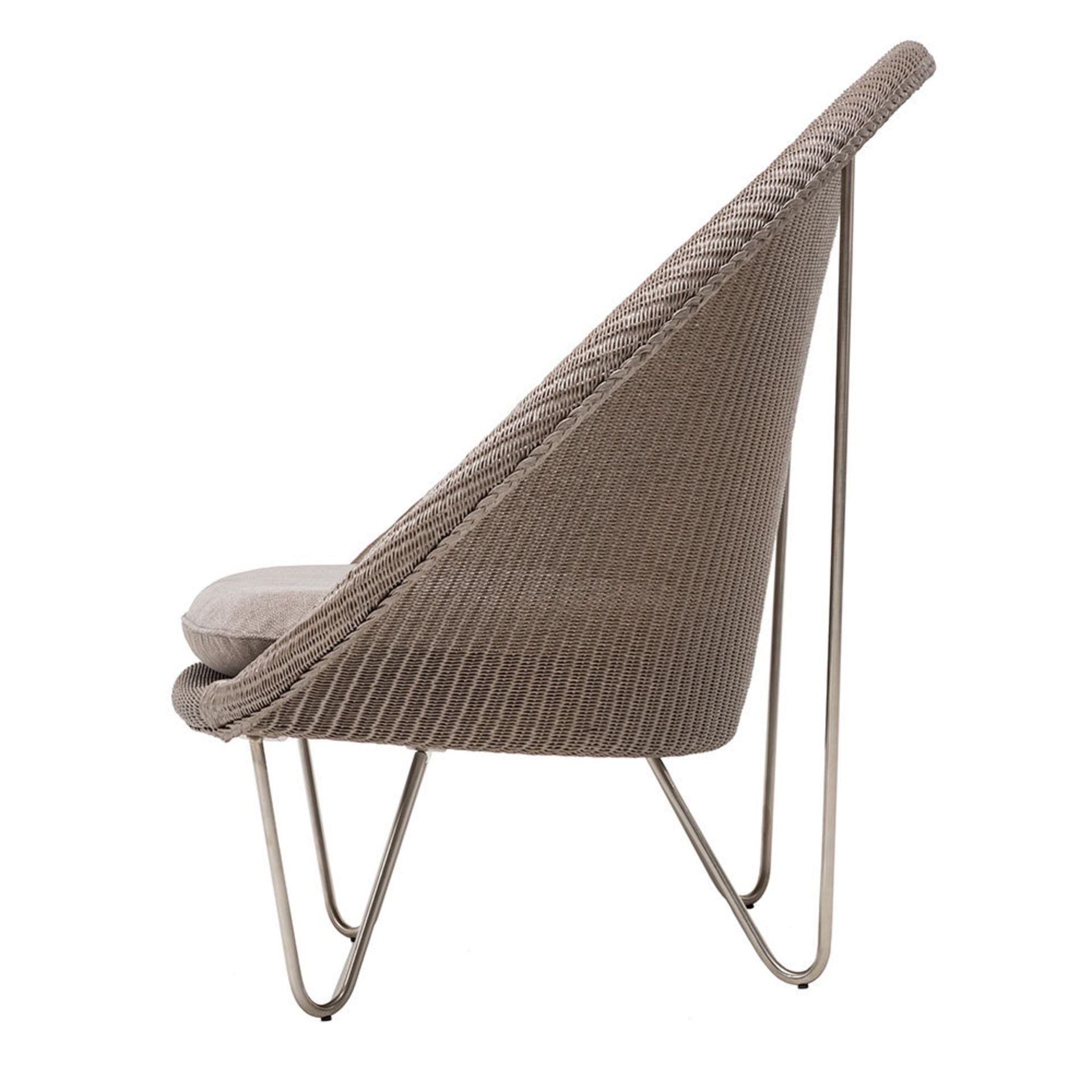 1 x Joe Cocoon Tub Chair by Vincent Shepherd - Nacre Lloyd Loom With Geneva Seat Cushion - RRP £668! - Image 4 of 5