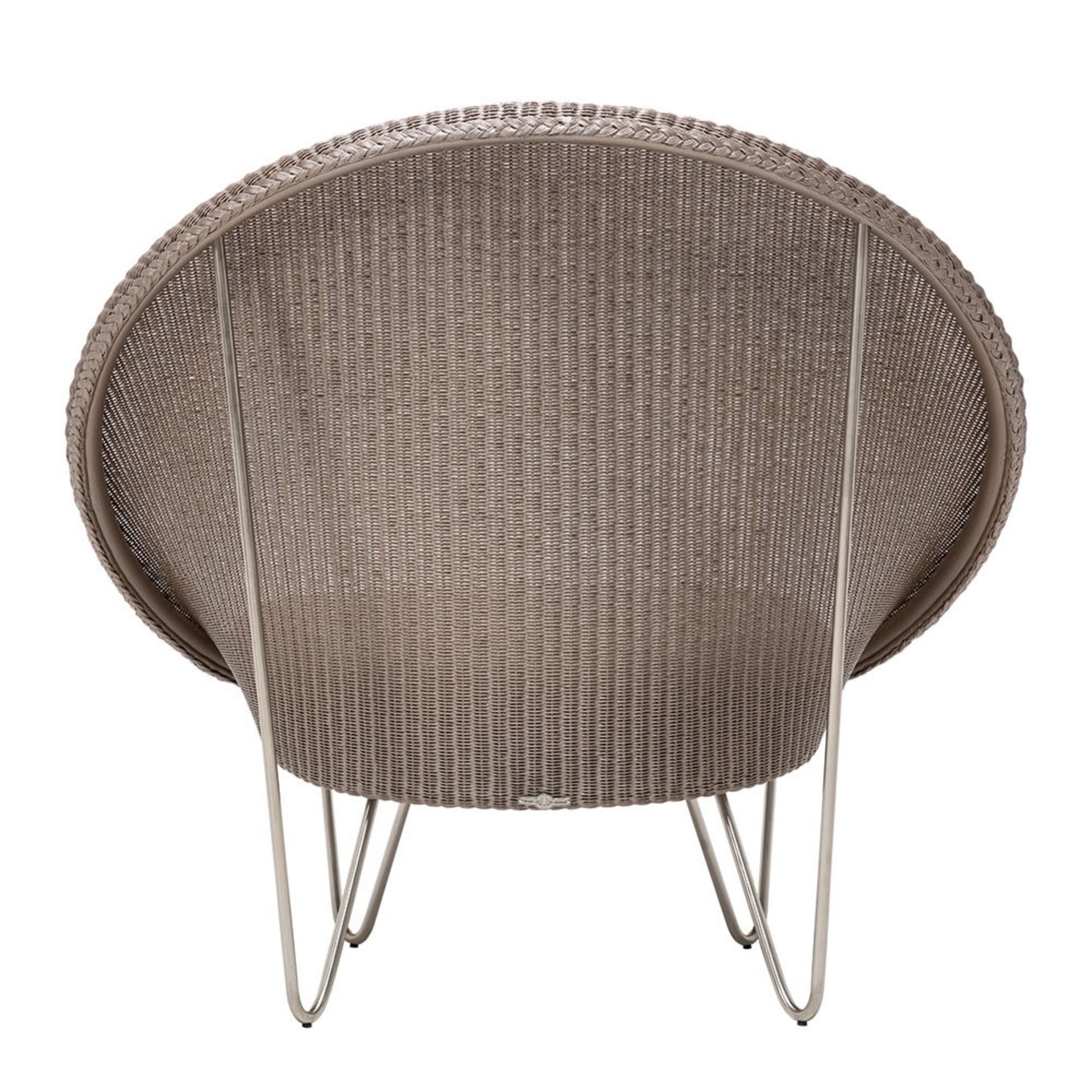 1 x Joe Cocoon Tub Chair by Vincent Shepherd - Nacre Lloyd Loom With Geneva Seat Cushion - RRP £668! - Image 3 of 5