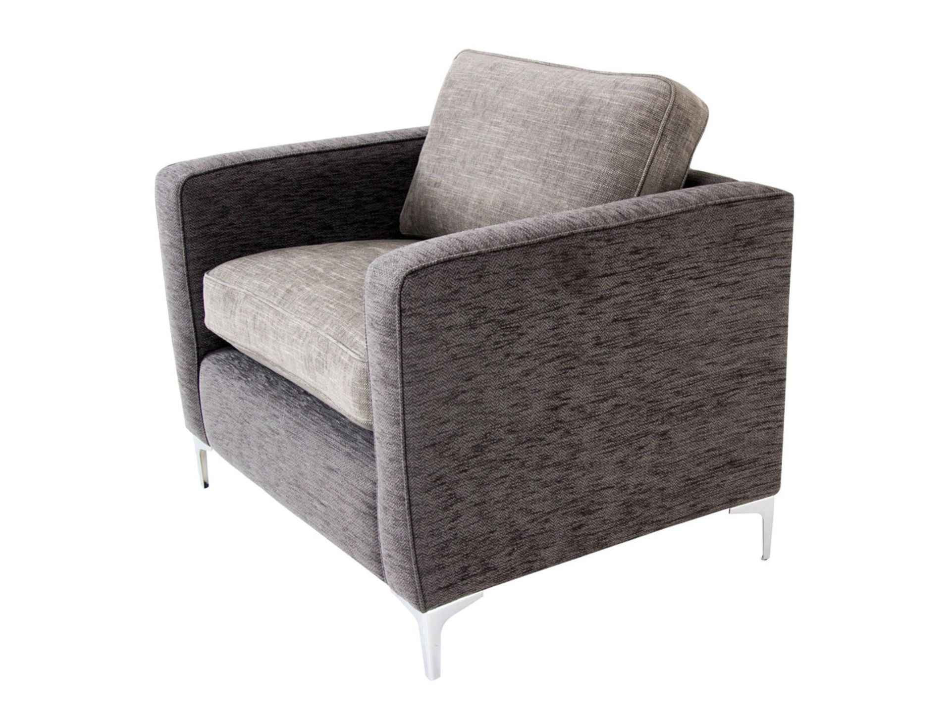 1 x Heyworth Snuggler Chair With Pewter & Cloud Fabric Upholstery - RRP £949! - Image 2 of 5
