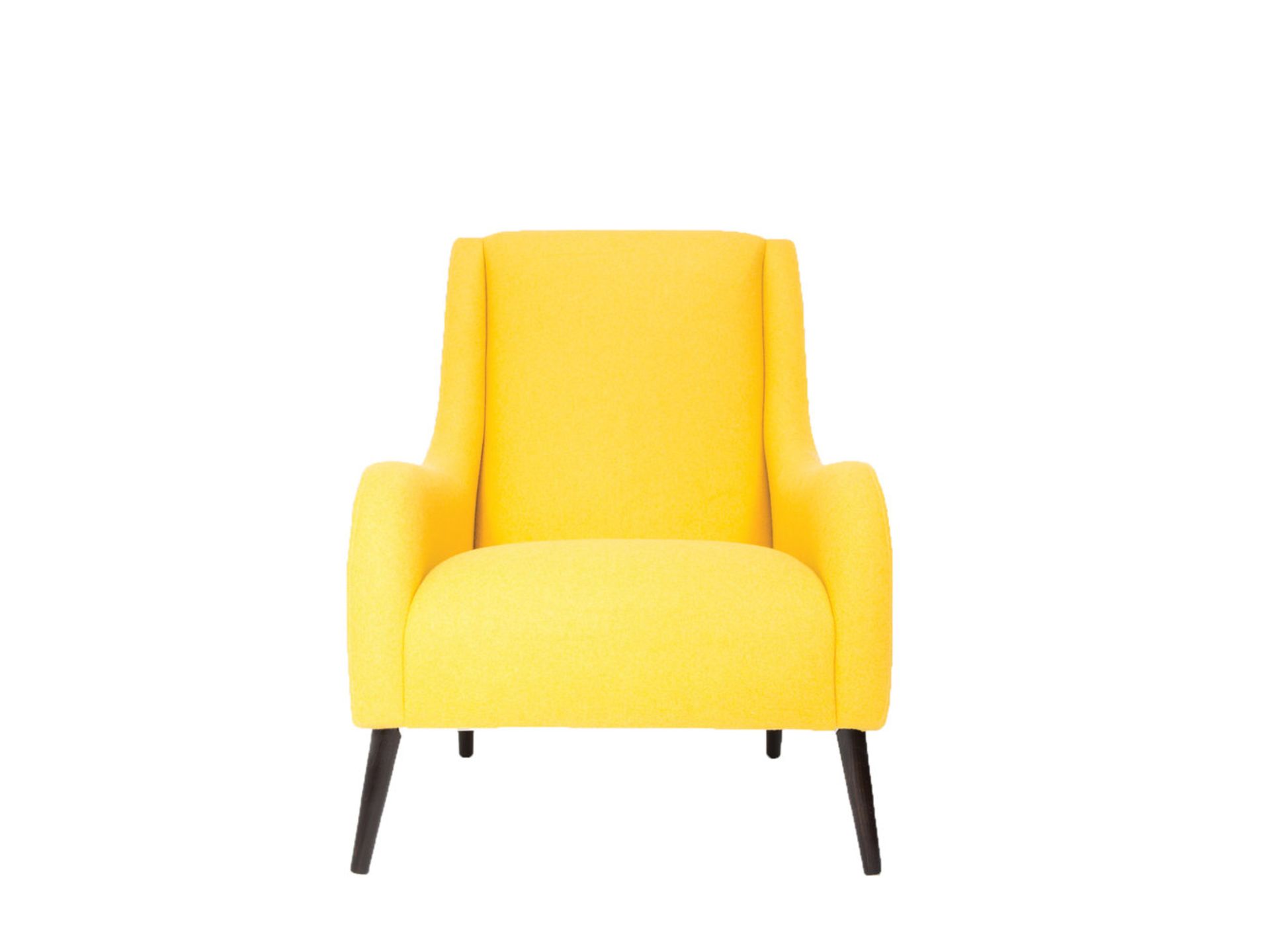 1 x Lauran Wolf & Sunshine Armchair - Two Tone Wool Fabric in Yellow and Grey - RRP £779! - Image 7 of 7