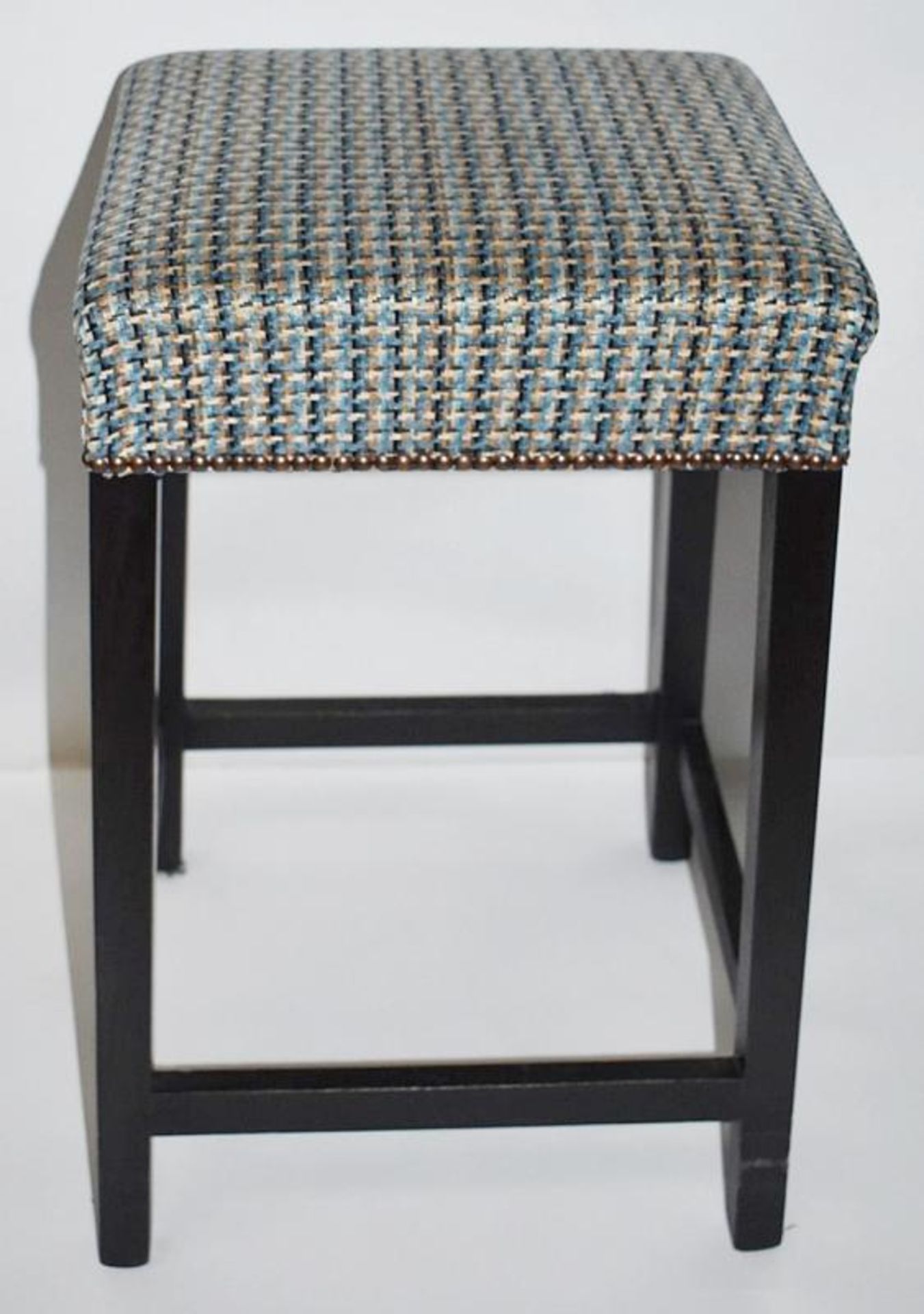 1 x Contemporary Bar Stool Upholstered In A Chic Designer Fabric - Recently Removed From A Famous De - Bild 6 aus 7