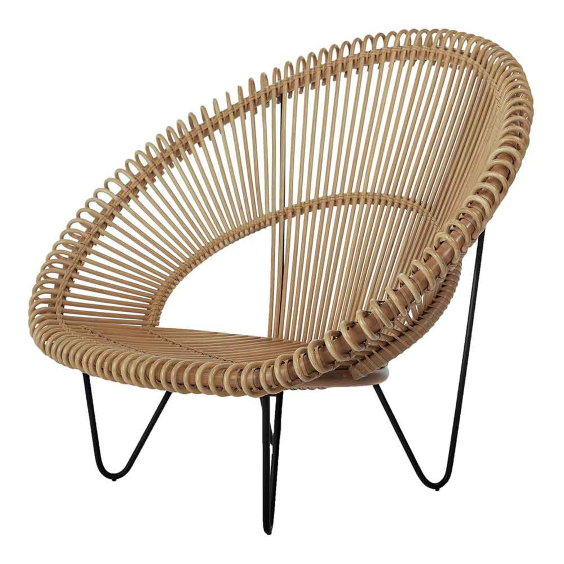 1 x Cruz Cocoon Natural Rattan Tub Chair By Vincent Shepherd - RRP £490!