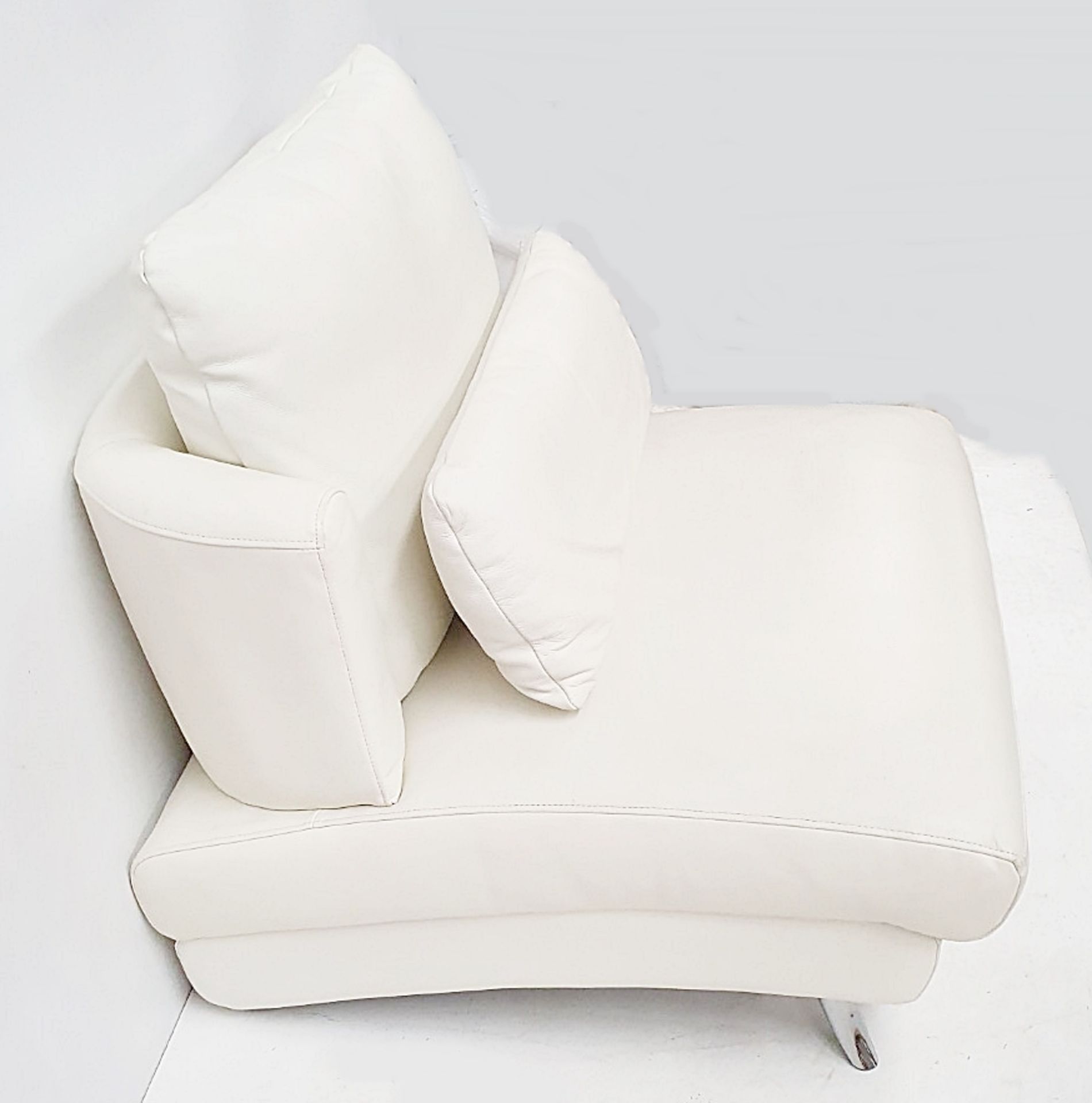 1 x Leather Lounge Chair in Cream - CL380 - Ref: H580 - Location Altrincham WA14 - NO VAT - Bild 9 aus 13