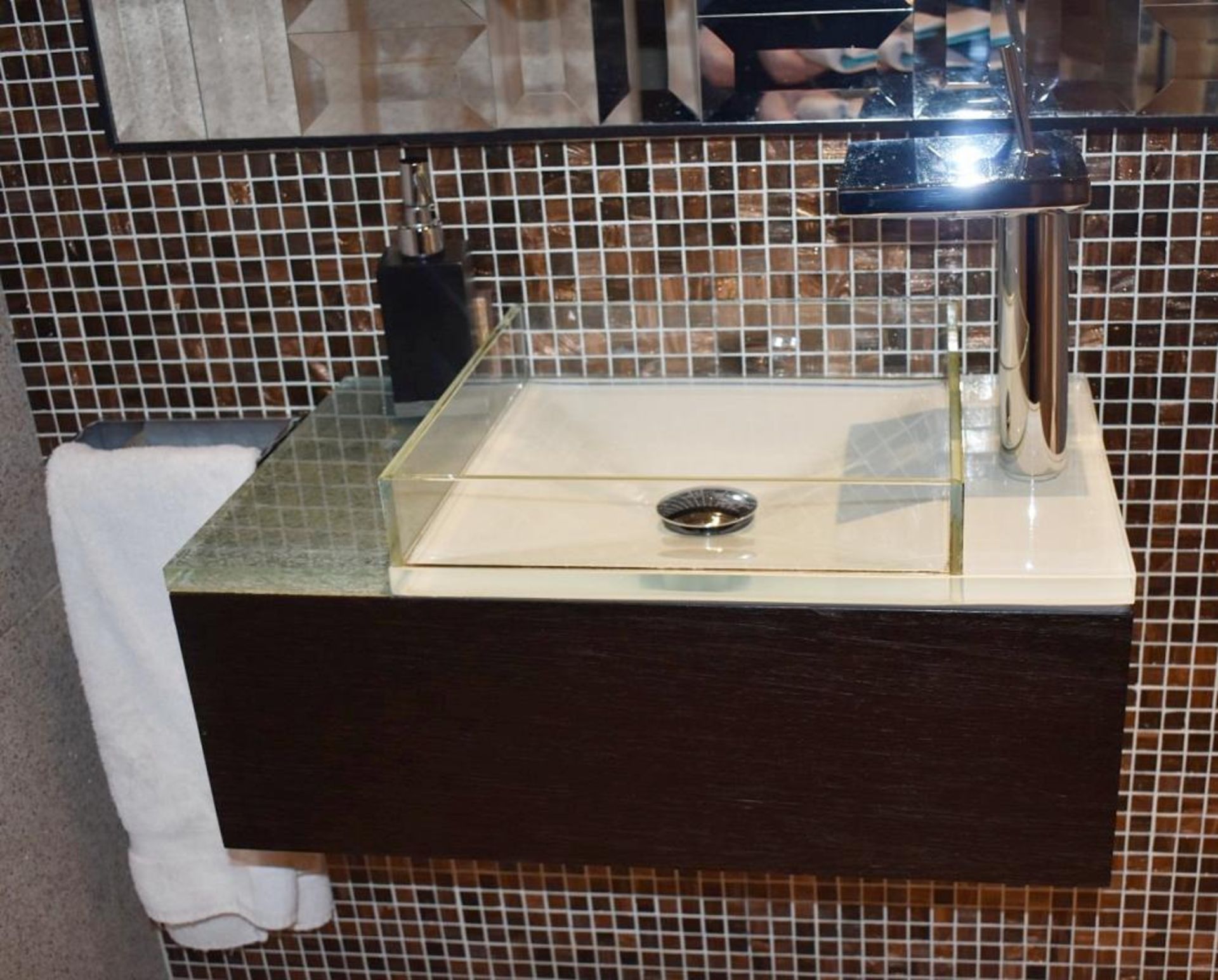 1 x Downstairs Bathroom Suite - Includes: Wall Hung Pan with Seat, Gerberit Wall Flusher, Wall Hung - Image 4 of 10