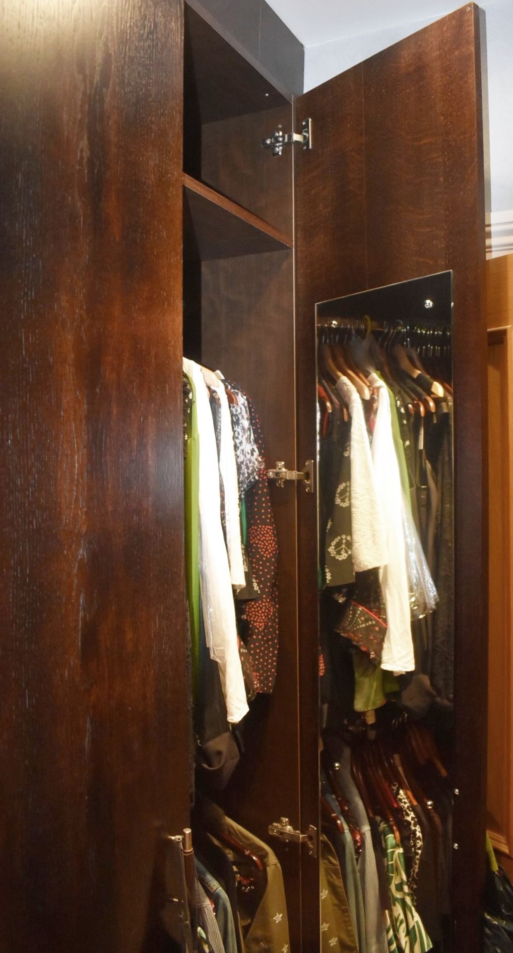 14-Door Walk-in Wardrobe Storage Installation With Dark Wood Veneer Doors *NO VAT* Location: Hale - Image 9 of 12