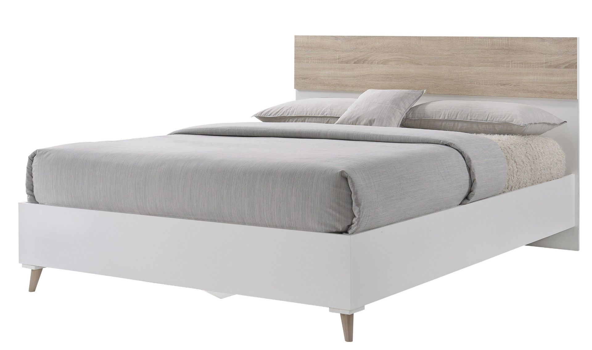 1 x Stockholm Scandinavian Style Kingsize Bed - Dimensions: 100 x 156 x 204cm - Brand New & Boxed - Image 2 of 4