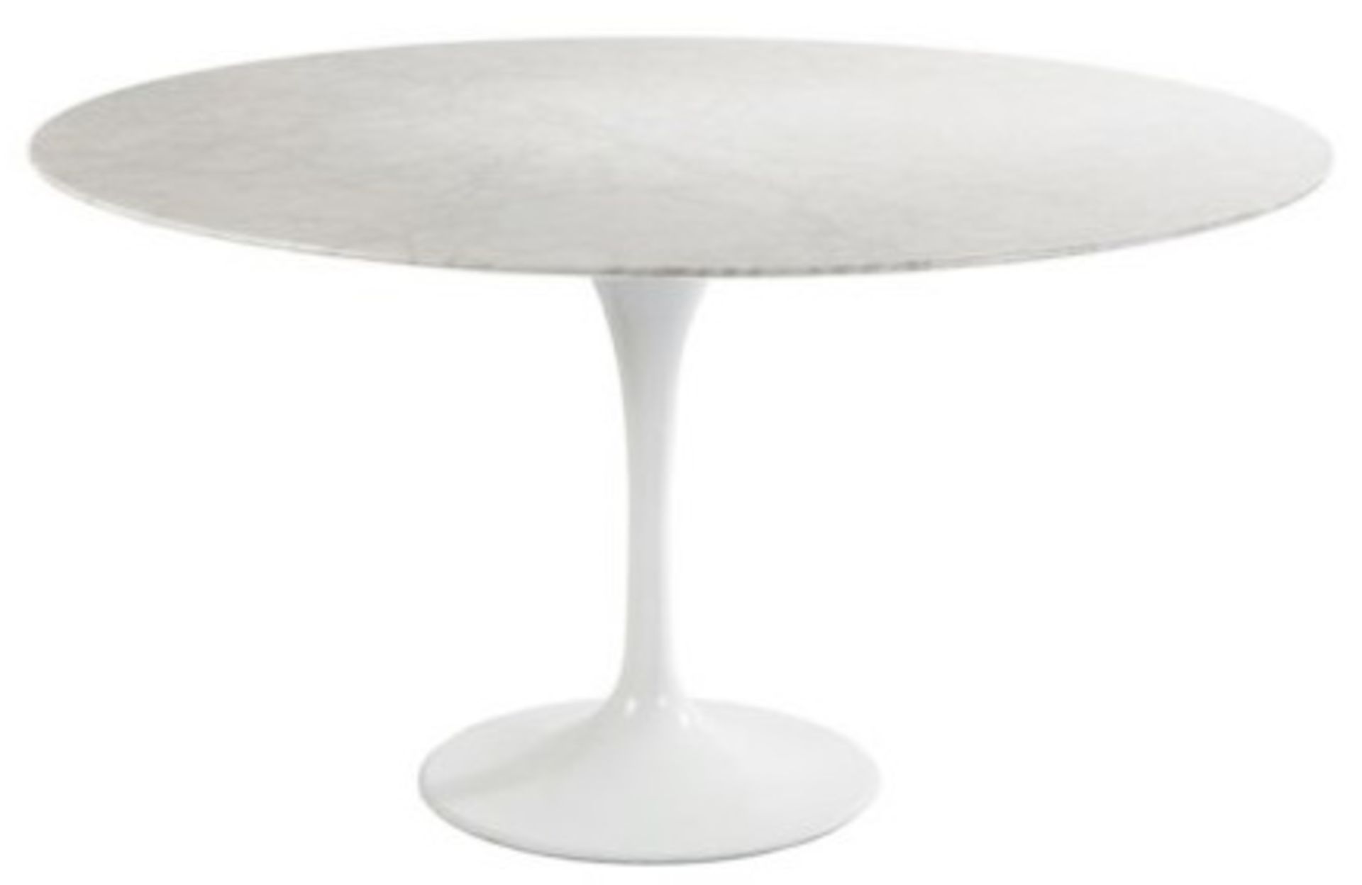 1 x Eero Saarinen Inspired Carrara Marble Tulip 100cm Round Dining Table - Brand New and Boxed - Bild 2 aus 3