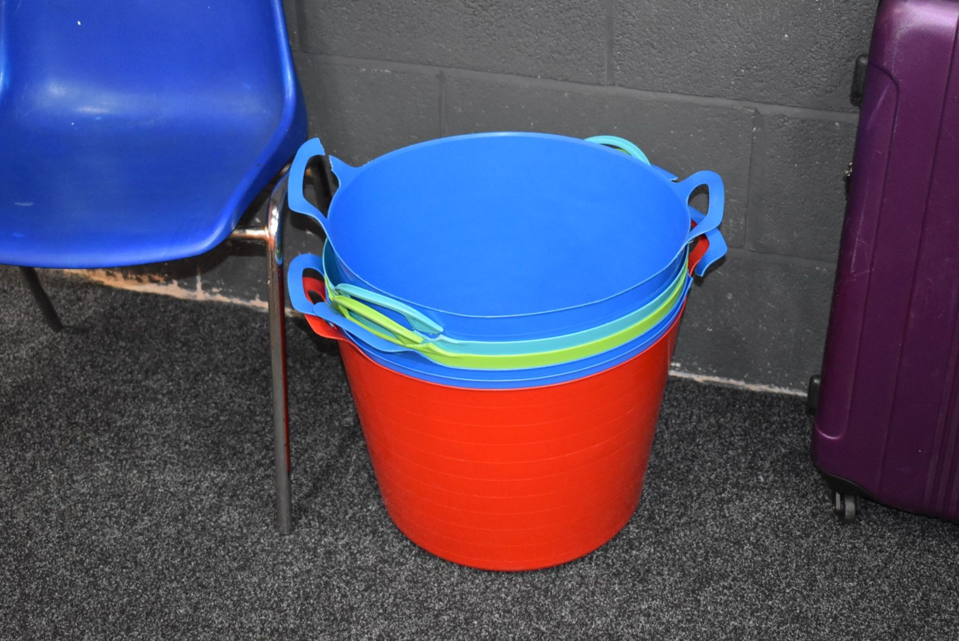 1 x Assorted Collection to Includes 2 x Blue Chairs, Travel Case, Buckets and 2 x Waste Bins - Image 3 of 5