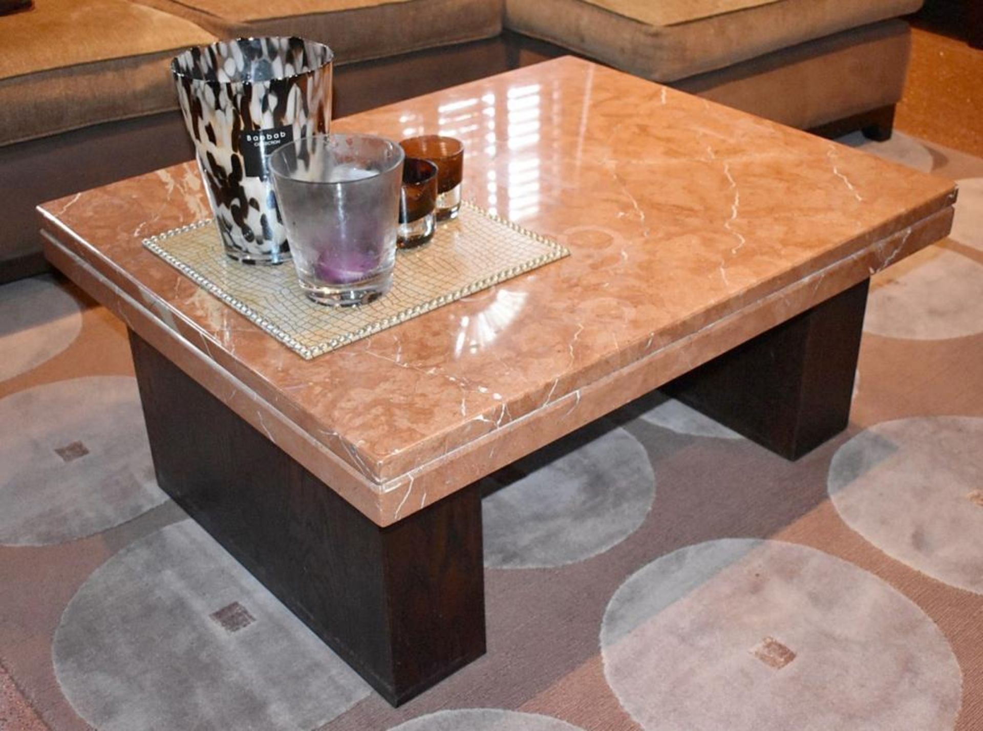 1 x Marble Topped Coffee Table - Dimensions: 100x80x44cm - Ref: ABR003 / PFR - CL491 - Used In Very