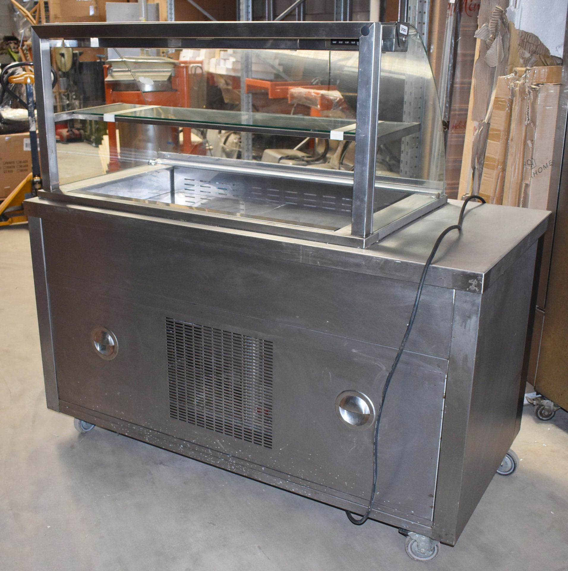 1 x Moffat Refrigerated Display Unit on Castors - Stainless Steel With Glass Display For Cold - Image 6 of 14