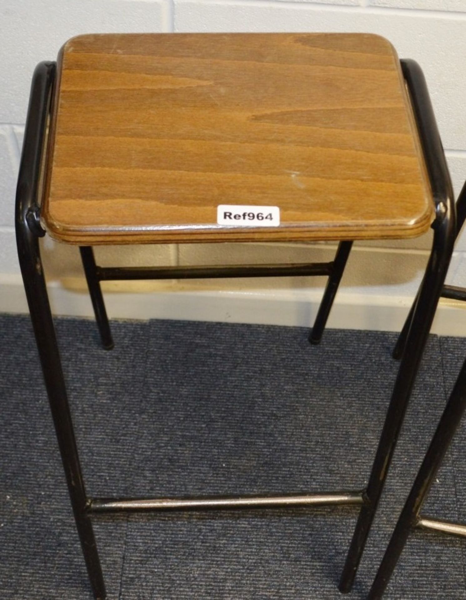 2 x Trainspotters Branded Stacking Bar Stools - Used - Dimensions (approx) H74 x W36 x D43cm - - Image 2 of 4