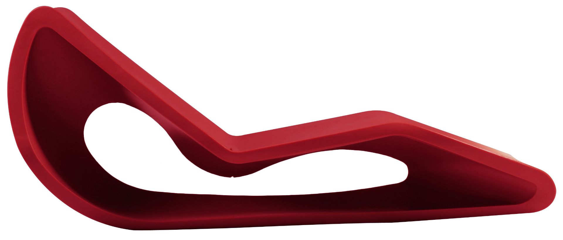 1 x Qui est Paul Sculptural All Weather Chaise Pool Lounger In Red - Brand New Boxed Stock - Image 3 of 8