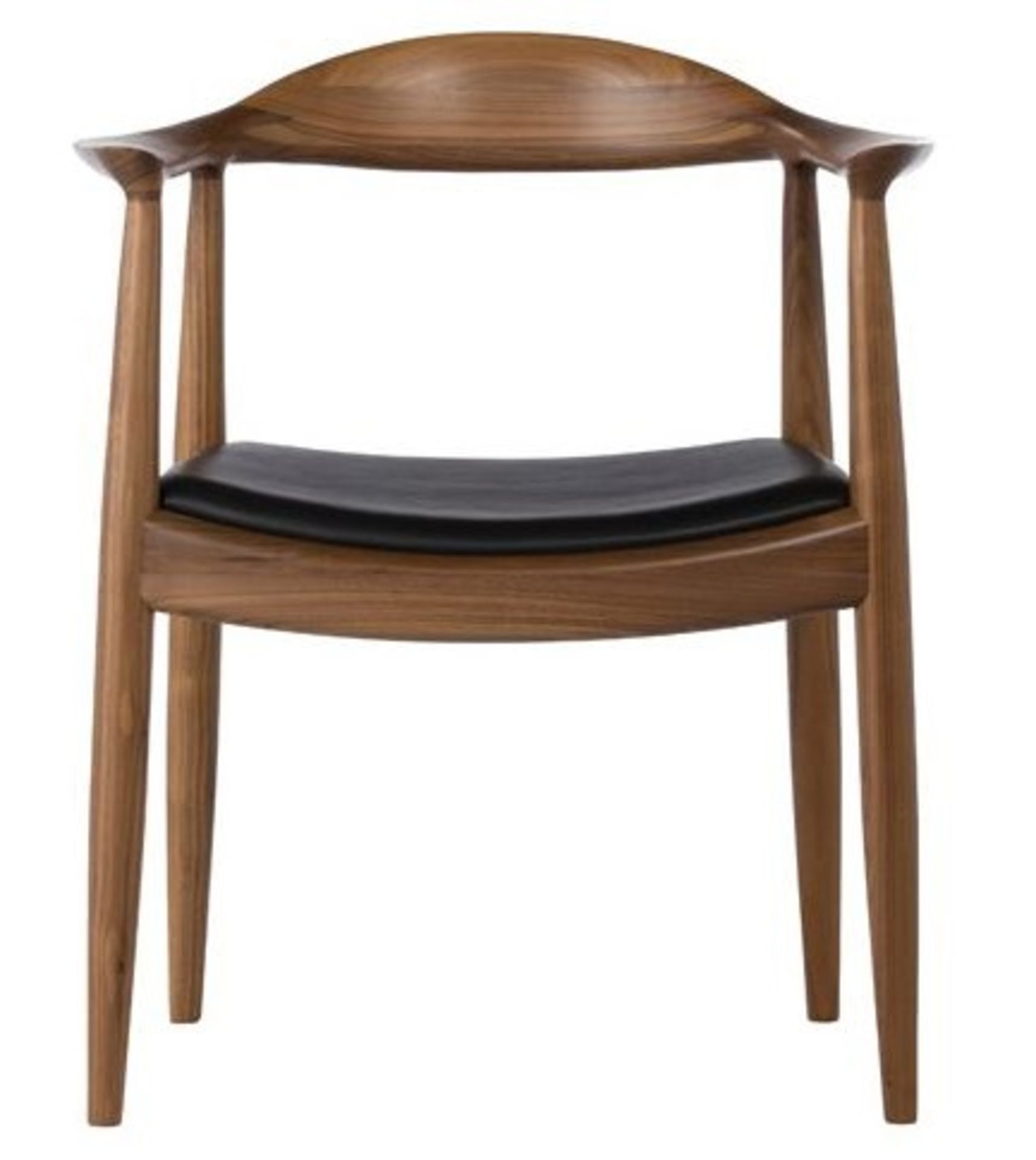 4 x Hans-j Wegner Inspired Dining Chairs In Walnut - New & Boxed- CL508 - Location: Altrincham WA14 - Image 3 of 5