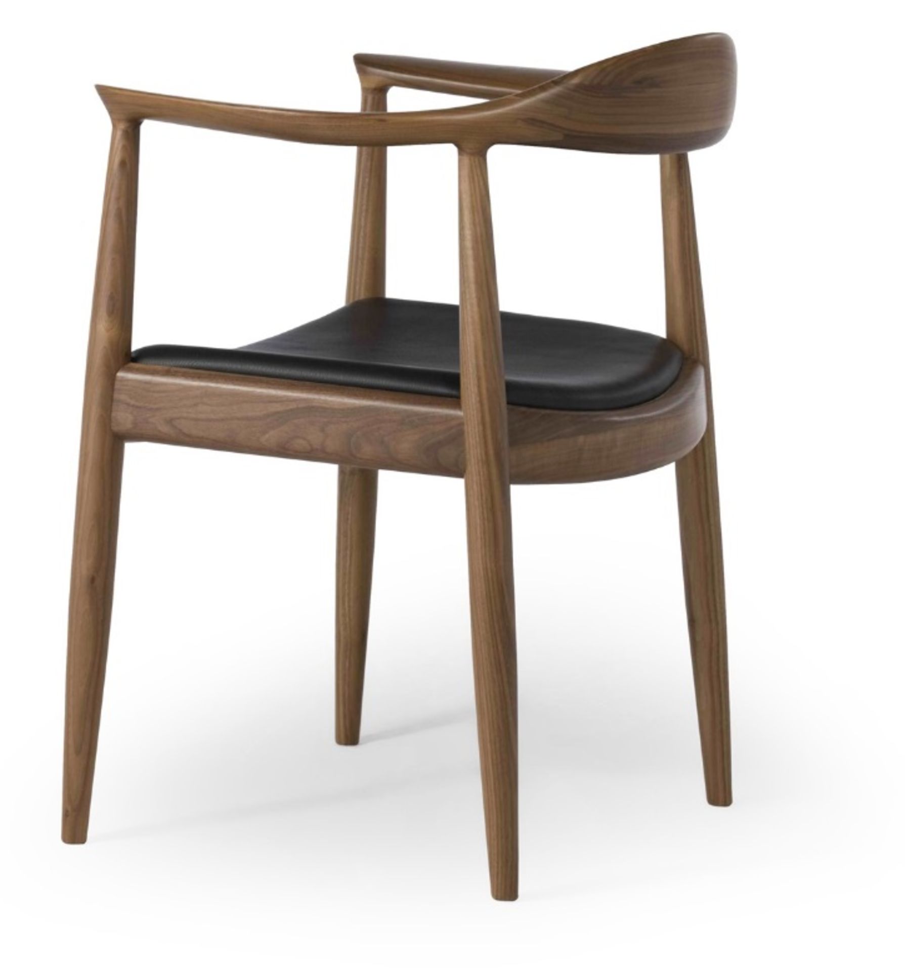 4 x Hans-j Wegner Inspired Dining Chairs In Walnut - New & Boxed- CL508 - Location: Altrincham WA14 - Image 4 of 5
