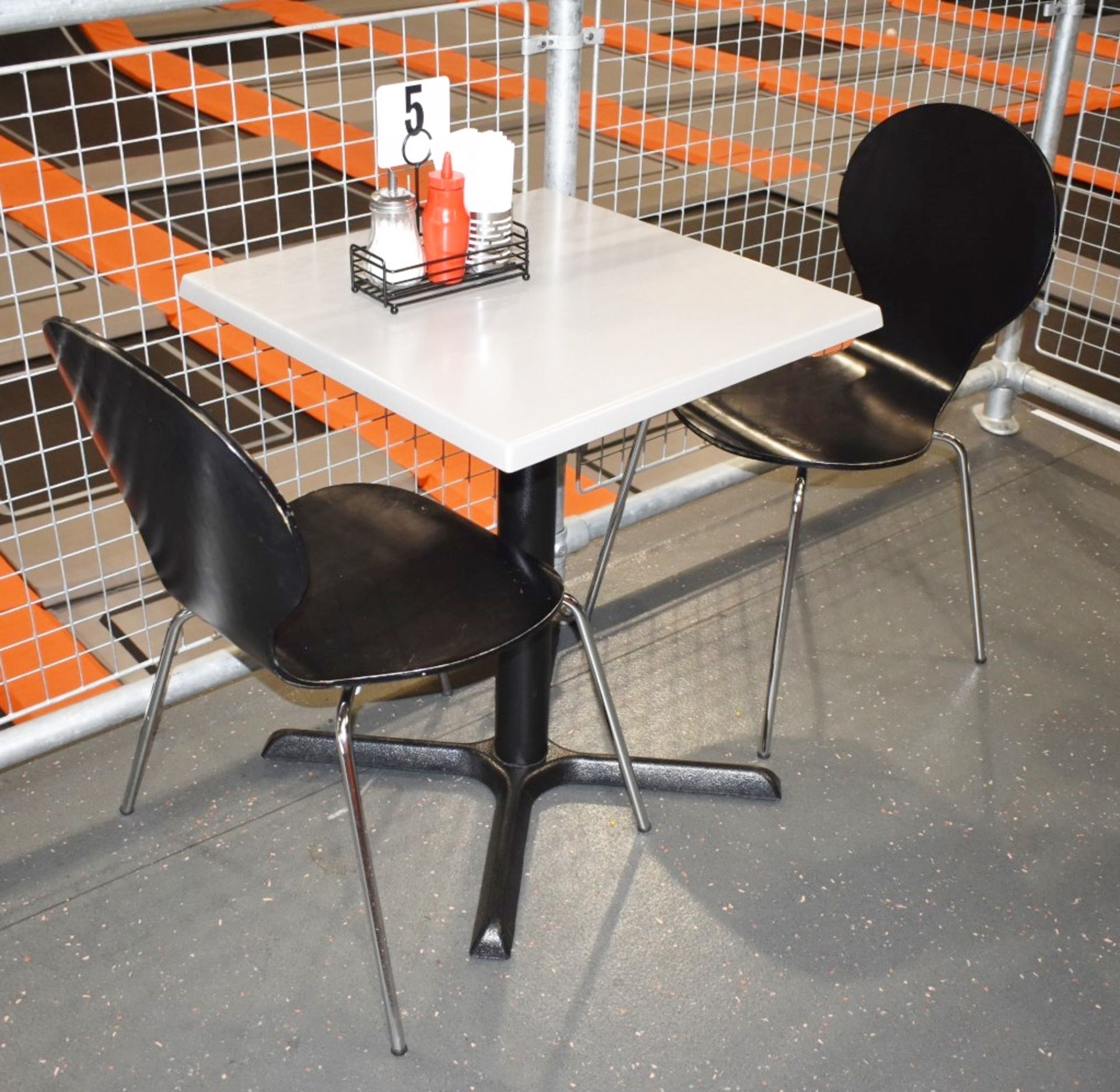 8 x Table and Chair Sets Suitable For Canteens, Cafes or Bistros - Includes 8 Tables and 24 Chairs