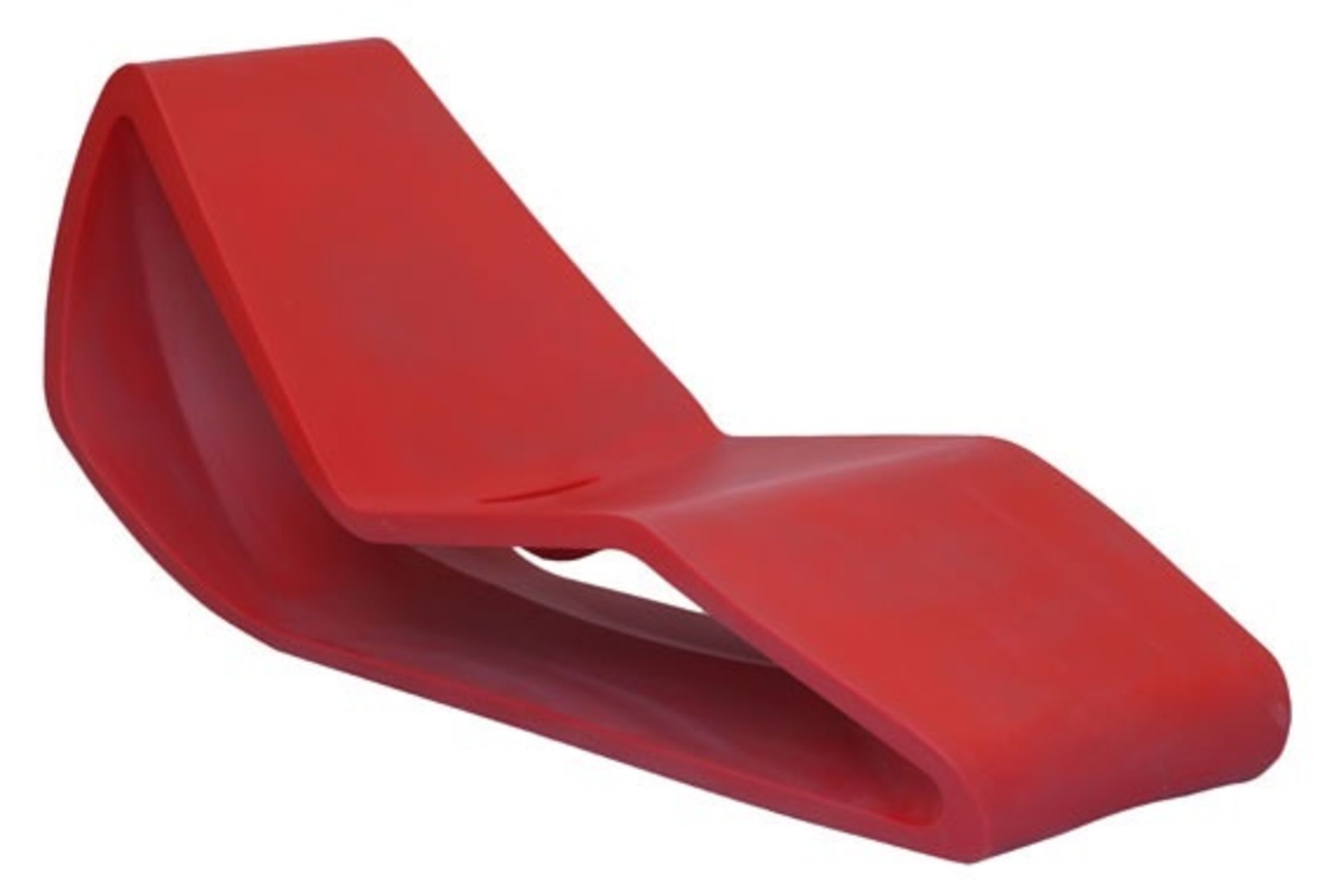 1 x Qui est Paul Sculptural All Weather Chaise Pool Lounger In Red - Brand New Boxed Stock - Image 2 of 8