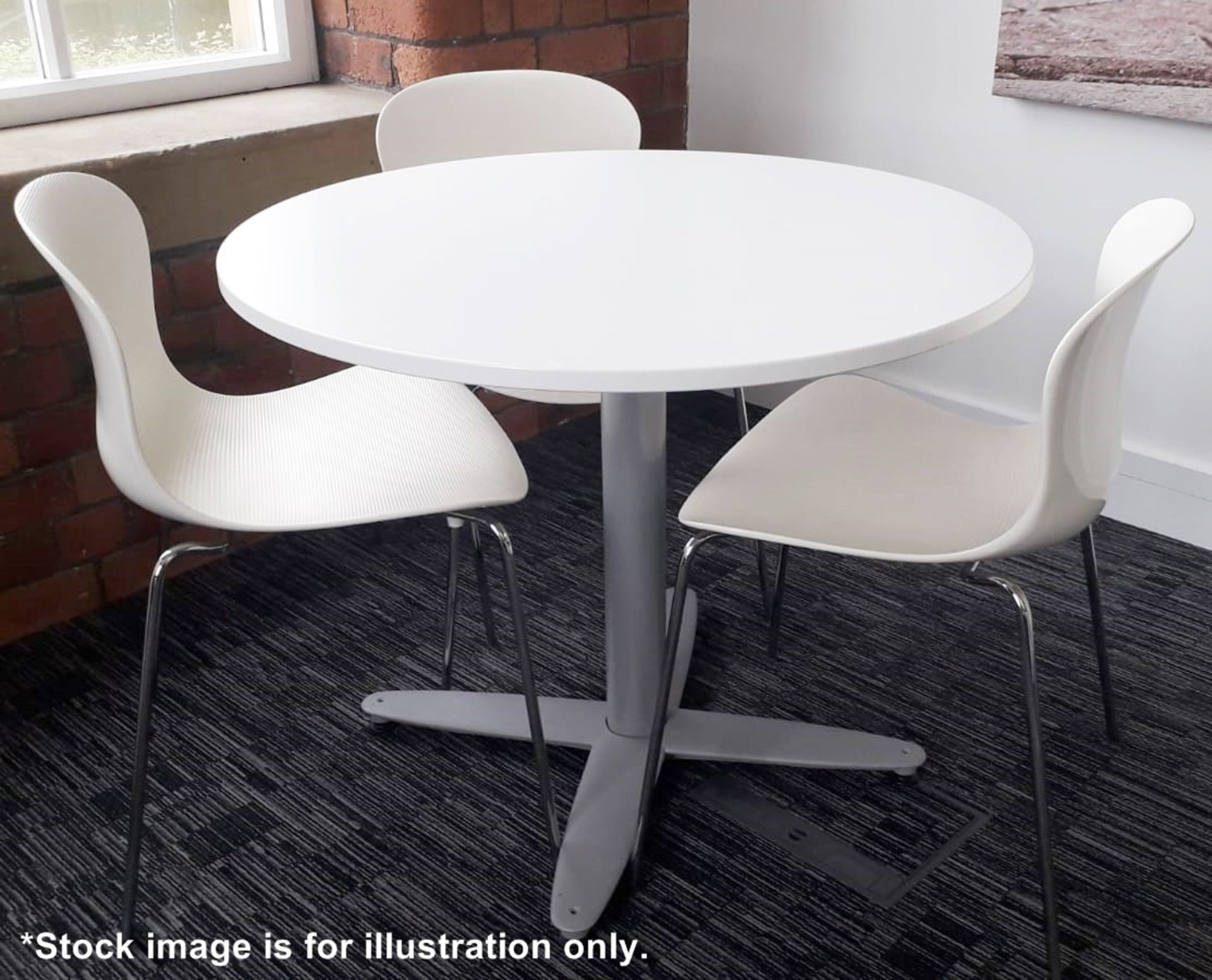 1 x Kinnarps Branded Round Coffee Meeting Table (No Chairs) - Dimensions: Height 73, Diameter 90cm