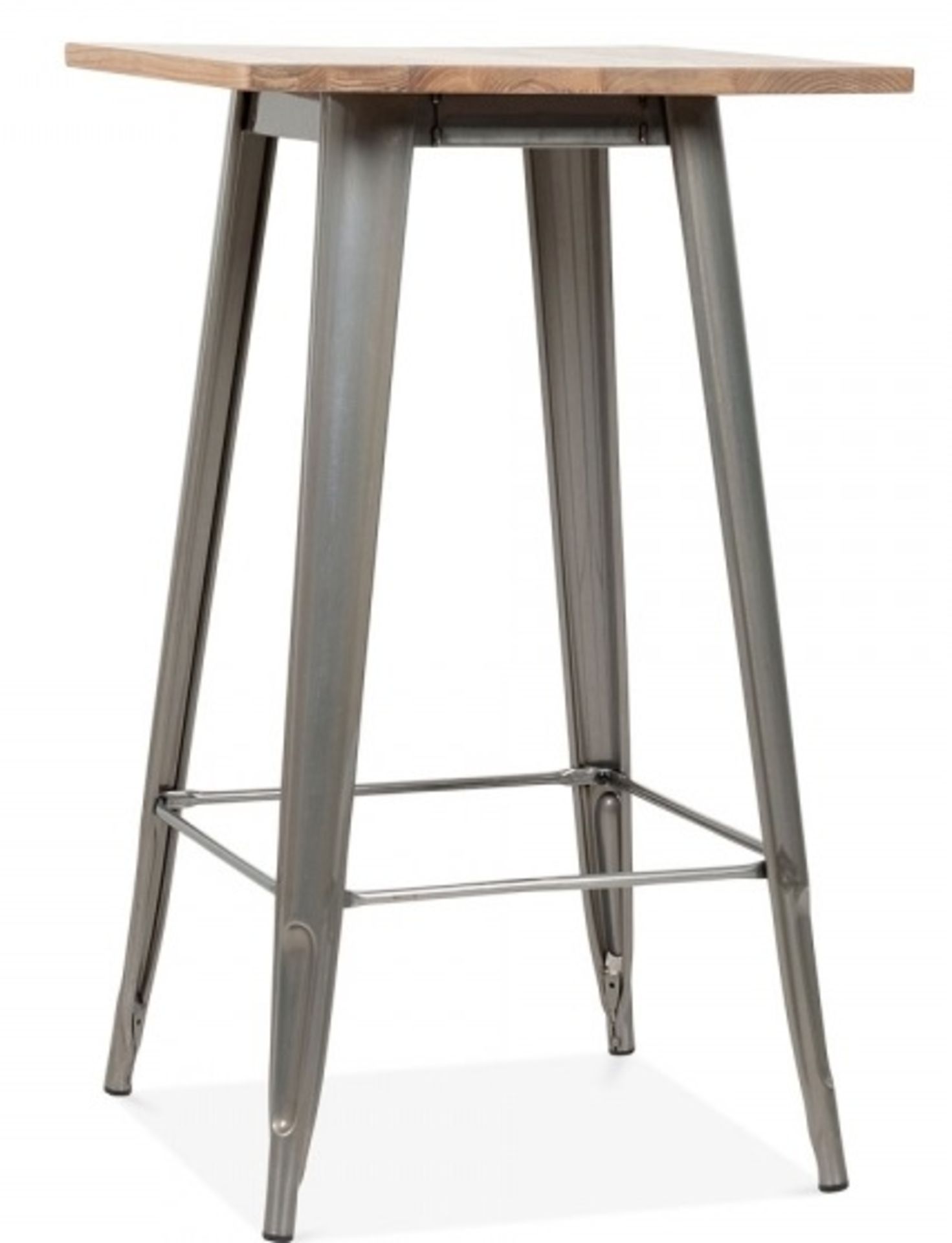 1 x Xavier Pauchard Inspired Industrial Metal Bar Table - Dimensions: 60x60xH103cm - Brand New - Image 2 of 5