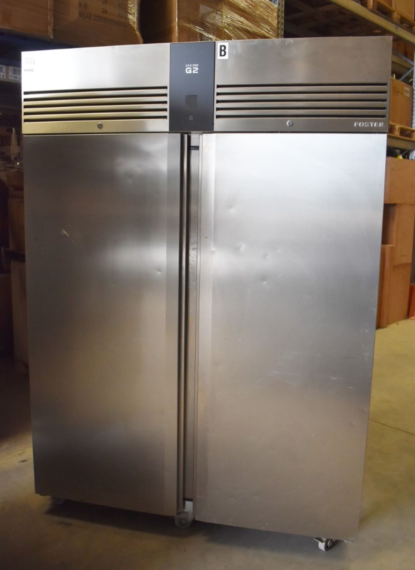 1 x Foster EcoPro G2 EP1440L Double Door Upright Meat Fridge With Stainless Steel Finish