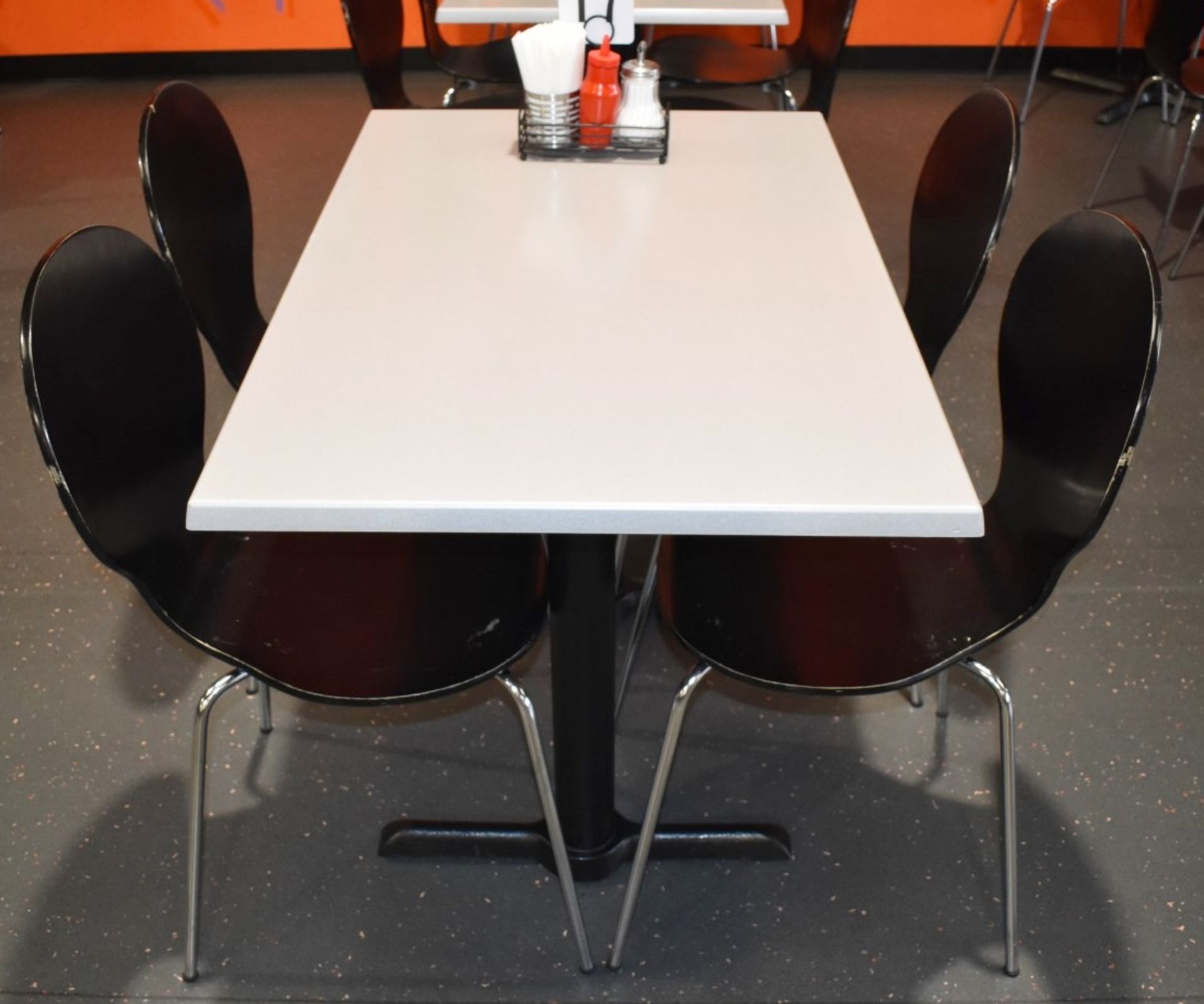 8 x Table and Chair Sets Suitable For Canteens, Cafes or Bistros - Includes 8 Tables and 24 Chairs - Image 6 of 15